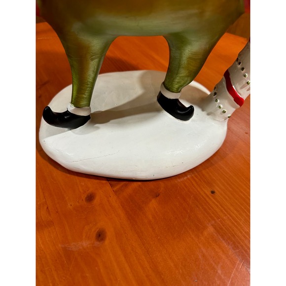 23" Tall  Resin Santa with Candy Cane Staff - Picture 6 of 7